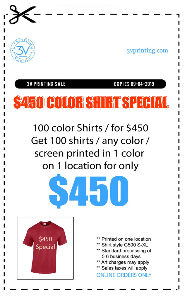 Color shirt special screen printing